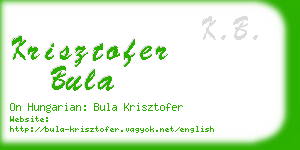 krisztofer bula business card